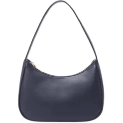 Bagnisia Black Croc-Embossed Shoulder Bag